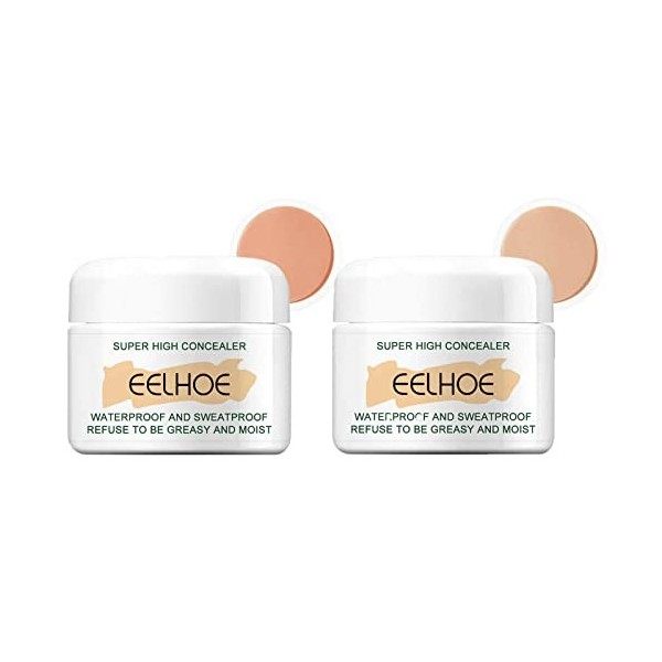 Fond De Teint Couvrant Imperfections, Fond de Teint Creme Imperméable Longue Durée Matte, Correcteur corporel résistant à le