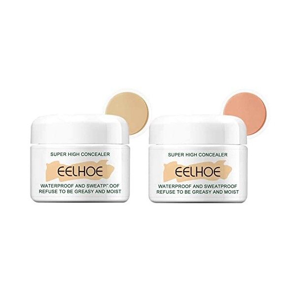 Fond De Teint Couvrant Imperfections, Fond de Teint Creme Imperméable Longue Durée Matte, Correcteur corporel résistant à le