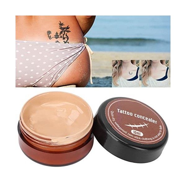 Tattoo Concealer, Maquillage étanche Marques de Peau Taches Rousseur Cicatrices Cache-cernes Tatouage Cover Up Naissance Crea