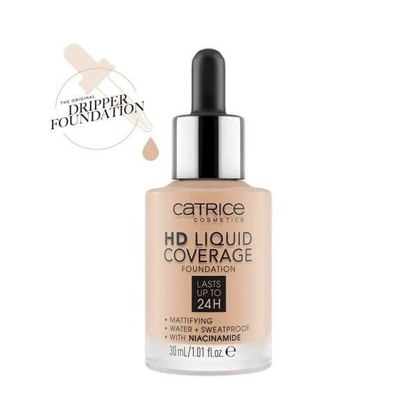 CATRICE Fond de Teint Liquide HD, Beige Sable 30 ml