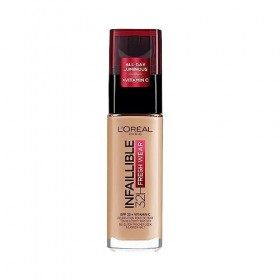 LOréal Paris Fond de Teint Fluide Infaillible 24h Fresh Wear - Tous Types de Peaux - 140 Beige Doré, Lot de 3 3 x 30 ml 