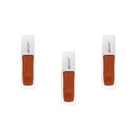 Maybelline New York Fond de Teint Fluide Superstay 24H - 63 Raw Coconut, Lot de 3 3 x 30 ml 