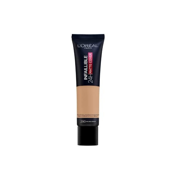 2 x New LOreal Infallible 24H Matte Cover Foundation 30ml - 290 Golden Amber