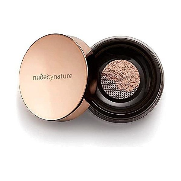 Nude by Nature Fond de Teint Poudre Libre Eclat – 100% d’Ingrédients Naturel Cruelty Free & Vegan – Fini satiné et longue dur