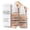 Phoera 2PC Fond de teint doux et mat anti-cernes 30 ml Couverture complète Crème sans défaut Longue durée 24 HR pour les peau