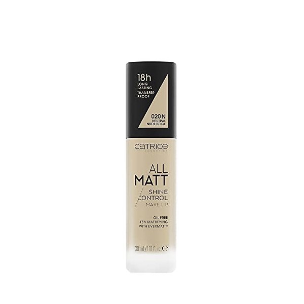 CATRICE BASE DE MAQUILLAJE ALL MATT SHINE CONTROL 020N NEUTRAL NUDE BEIGE 30 ML