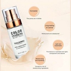 TLM Fond de Teint Couvrant Imperfections Liquid Foundation Waterproof Longue durée Soft Matte 30ml