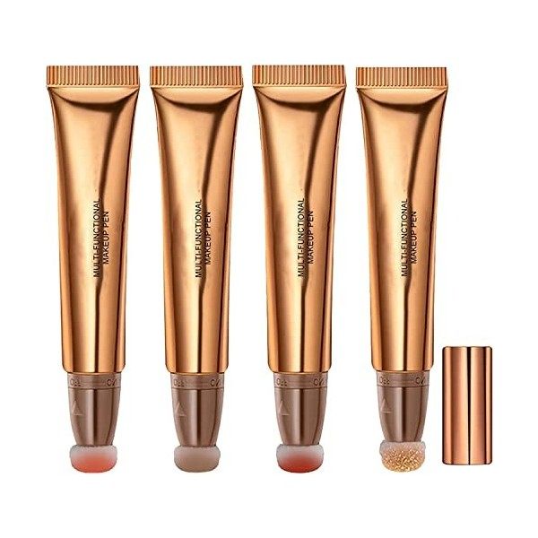 Contour Beauty Wand, Liquid Face Concealer Pen | Smooth Creamy Matte Finish Liquid Contour Stick with Soft Cushion Applicator