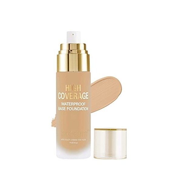 Green Velly Beauty High Coverage Waterproof Base Foundation with SPF | Lightweight Liquid Foundation with Natural Finish| Nat