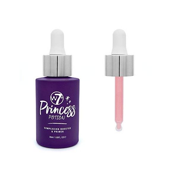 W7 | Princess Potion Gouttes Base Visage |Hydratant et Léger Pour Un Teint Éclatant | Contient Acide Hyaluronique Et Aloe Ver