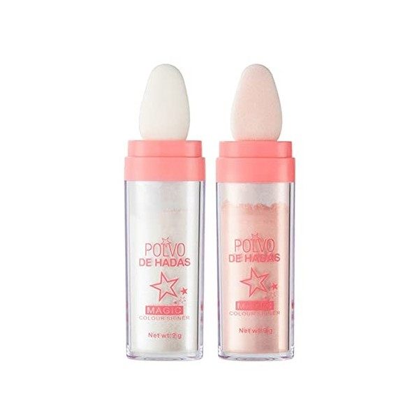 Lucoss Highlighter Maquillage Poudre, Polvo De Hadas Poudre de mise en lumière pour le visage et le corps, Highlighter Stick 