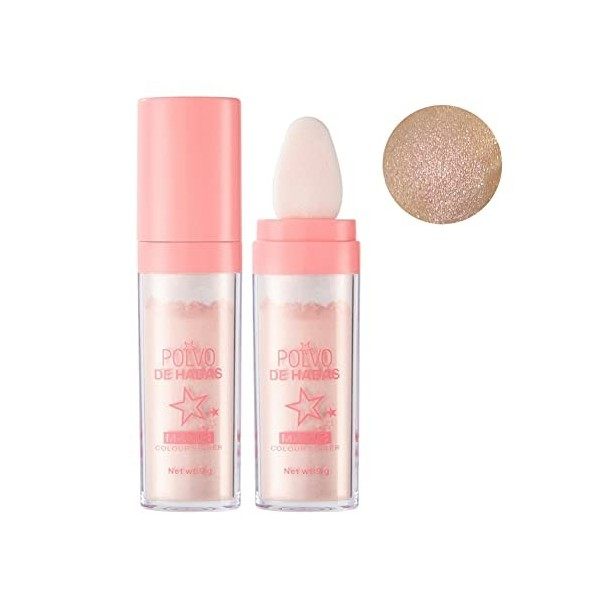 Lucoss Highlighter Maquillage Poudre, Polvo De Hadas Poudre de mise en lumière pour le visage et le corps, Highlighter Stick 