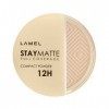 Lamel Stay Matte Poudre Compacte | Couverture Naturelle Légère | Sous-tons Neutres Universels | Cruelty-Free | Ivoire Froid N