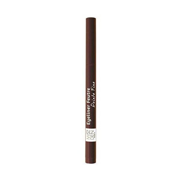 Miss Den - Eyeliner Feutre Pointe Fine - Teinte 436 Brun Design - Couleur Intense - Longue Tenue - Tracé Précis