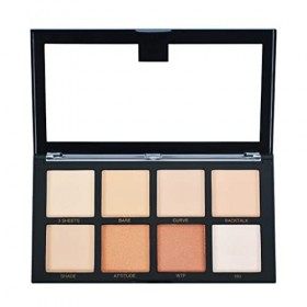 OBLHER B 8 couleurs poudre compacte nacrée mat couvrant les pores texture lisse 5,4 oz, deux de couleur E9498-01