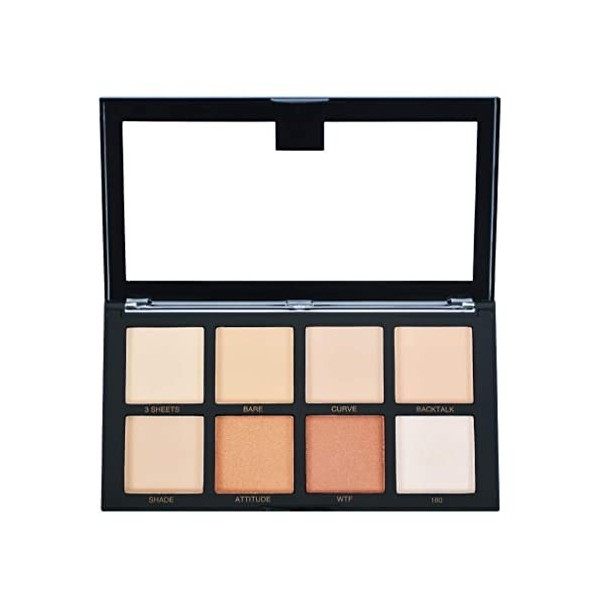 OBLHER B 8 couleurs poudre compacte nacrée mat couvrant les pores texture lisse 5,4 oz, deux de couleur E9498-01