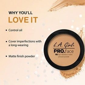 La Girl Hd Pro Polvos Compactos Mate Medium Beige