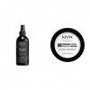 NYX Professional Makeup Spray Fixateur de Maquillage, Fini Mat, Format Maxi 180 mL & Poudre de Finition Compacte Perfectrice 