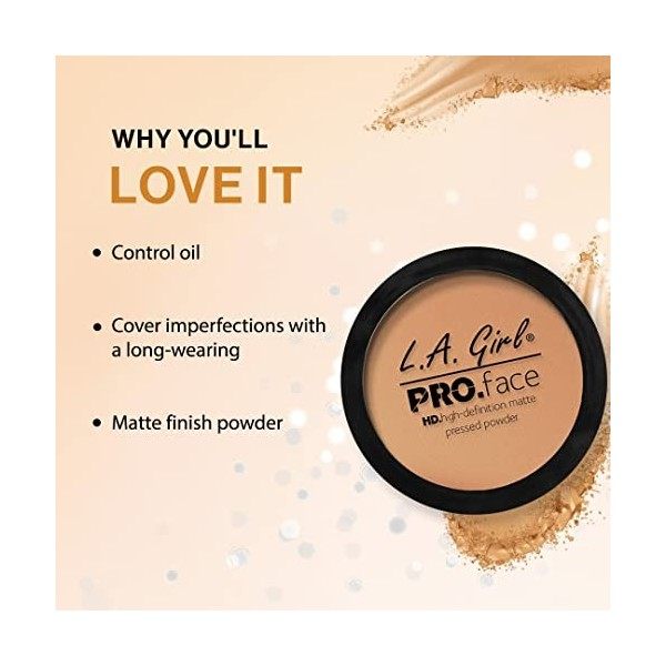 L.A. Girl HD PRO Poudre compacte mate Warm Honey 44.99999999999999999999999999 g