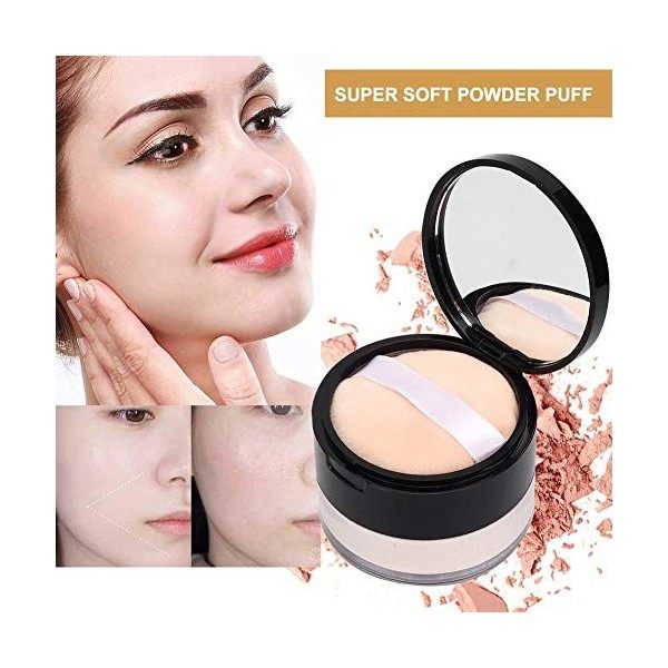 Soft Mat Loose Powder, Transparent Fixing Powder pour un fini mat, Loose Powder Oil Control Poudre fixatrice de maquillage hy