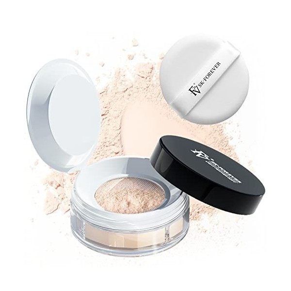 FV Poudre Matifiante,Professional Makeup Poudre Libre Fixante Maquillage Transparente，Baking Powder Réduit la Taille des Pore