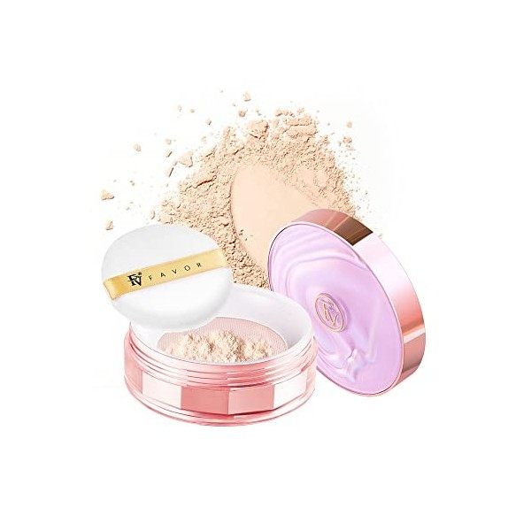 FV Poudre Matifiante,Professional Makeup Poudre Libre Fixante Maquillage Transparente，Baking Powder Réduit la Taille des Pore