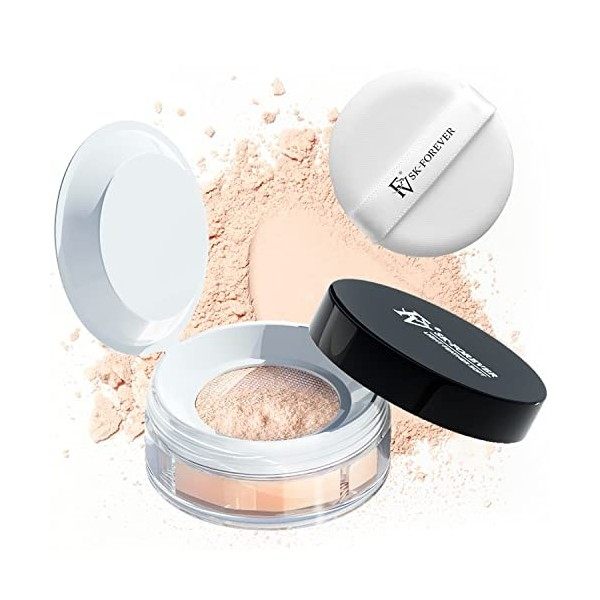 FV Poudre Matifiante,Professional Makeup Poudre Libre Fixante Maquillage Transparente,Baking Powder Réduit la Taille des Pore