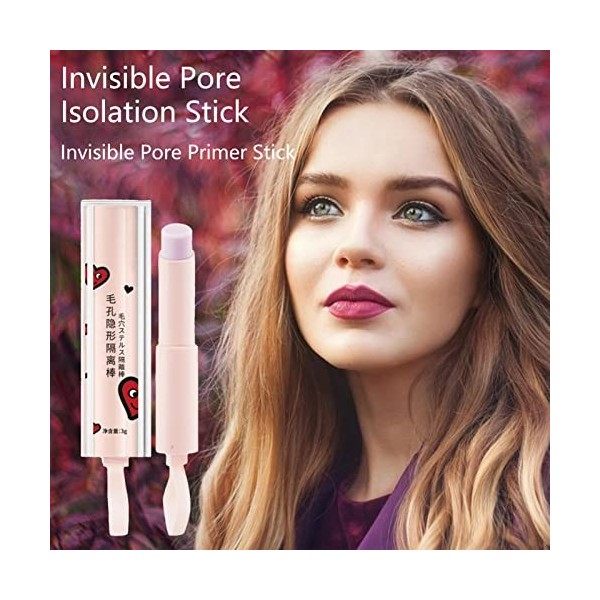 Stick de Correcteur, Bâton Damorce à Pores Invisible,Maquillage du Visage Couvercle de Bâton de Visage Pores Contrôle Dhuil