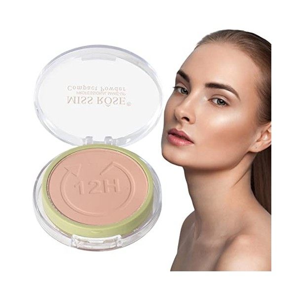 Fixation du maquillage en poudre - Poudre fixante pour le visage pressée sans pores soyeux | Maquillage portable longue durée