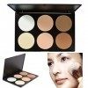 Poudre pressée, TOFAR 6 Couleurs Palette de Maquillage Poudre Compacte Poudre Pressée Fonds de teint naturelle Make Up Palett