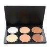 Poudre pressée, TOFAR 6 Couleurs Palette de Maquillage Poudre Compacte Poudre Pressée Fonds de teint naturelle Make Up Palett