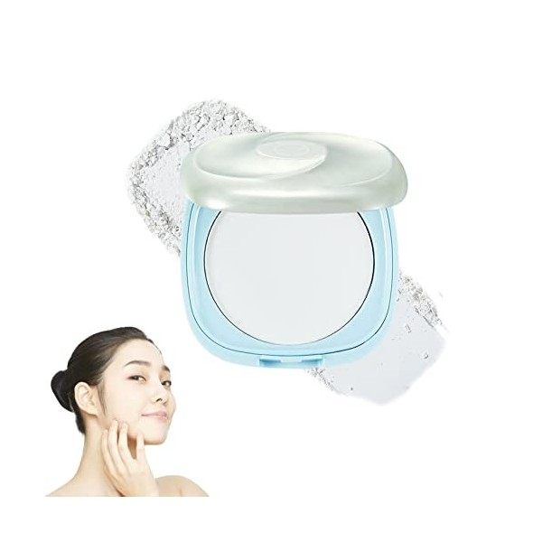 Crème Solaire Poudre Compacte, Fond de teint en poudre pressée imperméable SPF 15, Poudre compacte pour le visage, couverture