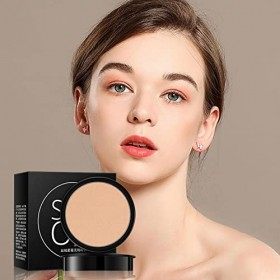 Fond de teint en poudre pressée pour peaux sèches | Poudre fixatrice de maquillage Poudre minérale pressée sans pores - Poudr