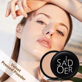 Fond de teint en poudre pressée pour peaux sèches | Poudre fixatrice de maquillage Poudre minérale pressée sans pores,Poudre 
