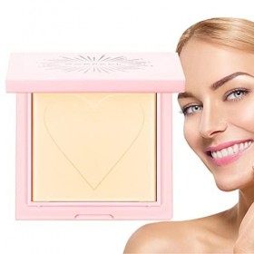 Poudre pressée - Poudre pressée lisse Oil Control,Poudre de finition imperméable longue durée, cosmétiques légers pour le vis