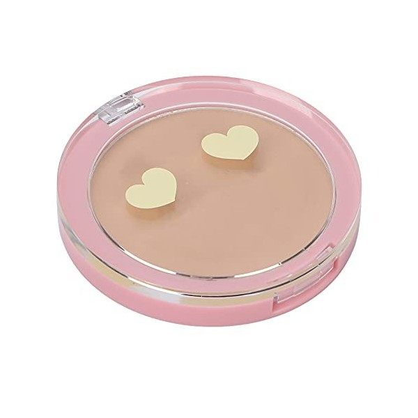 Poudre Pressée 5,8 G, Contrôle de Lhuile 3 Couleurs Hydrate la Poudre de Maquillage Imperméable Longue Durée Poudre de Soin 