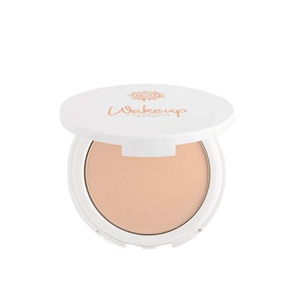 Wakeup Cosmetics - Face Powder, Cipria en Poudre Compacte par la captivance fine et empalable, Couleur C3 Medium Beige