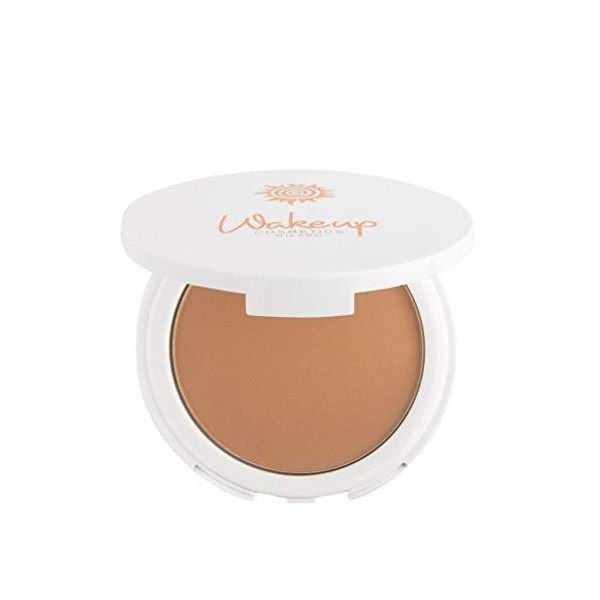 Wakeup Cosmetics - Face Powder, Cipria en Poudre Compacte par la captivance fine et empalable, Couleur C3 Medium Beige