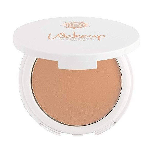 Wakeup Cosmetics - Face Powder, Cipria en Poudre Compacte par la captivance fine et empalable, Couleur C3 Medium Beige