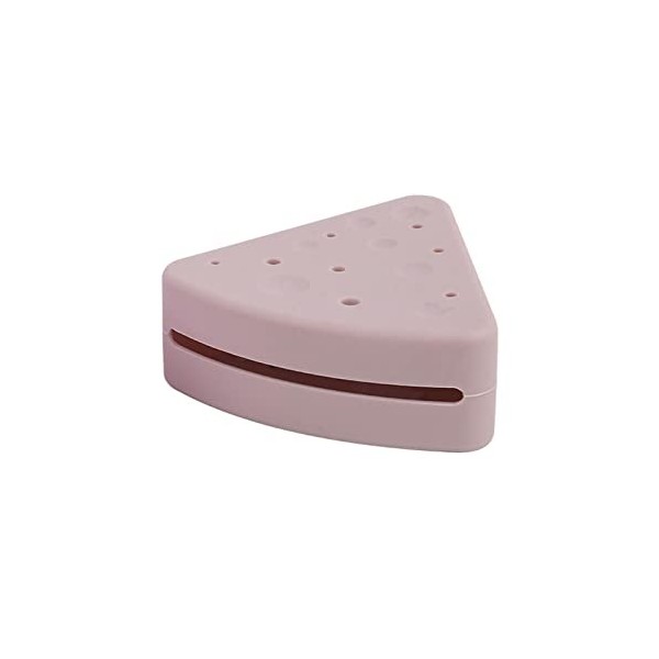 Milageto Triangle maquillage porte-éponge conteneur de protection mignon doux lavable Portable Compact poudre bouffée étui po