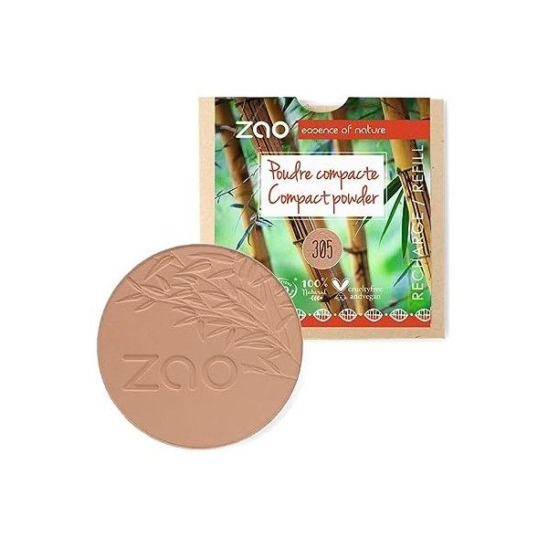 Zao - Recharge - Poudre compacte - N° 305 / Sable rose - 9g