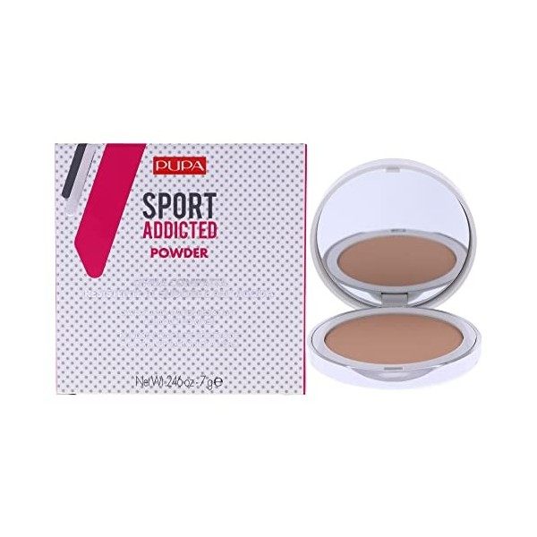 Pupa Milano Sport Addicted Sweat and Waterproof Compact Poudre 003 Warm Beige pour Femme 0,246 oz 7.28 ml