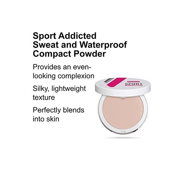 Pupa Milano Sport Addicted Sweat and Waterproof Compact Poudre 003 Warm Beige pour Femme 0,246 oz 7.28 ml