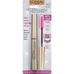 LOreal Paris Telescopic Mascara, Black Brown, 0.27 Ounces