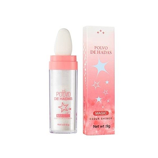 Hocossy Polvo De Hadas Bâton de poudre à tapoter Highlight, poudre à tapoter Fairy, bombe de paillettes pour les cheveux et l