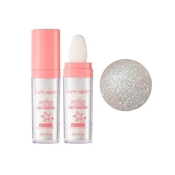 SENGHUI Glamaz Highlight Powder Stick,HANDAIYAN Polvo de hadas Highlighter,Brightens Makeup Stick for Face Body Glitter Hair 