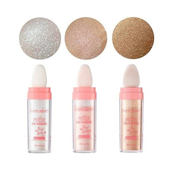 SENGHUI Glamaz Highlight Powder Stick,HANDAIYAN Polvo de hadas Highlighter,Brightens Makeup Stick for Face Body Glitter Hair 