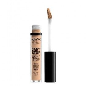 NYX PROFESSIONAL MAKEUP Anticernes/Correcteur - Cant Stop Wont Stop Contour Concealer - Natural & Poudre de Finition HD Stu