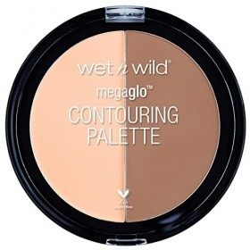 wet n wild – Palette de contouring Mega Glo Countoring – Duo de poudres - Teinte Dulce de leche - 100% Cruelty Free - Produit