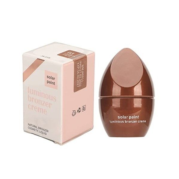 Crème Bronzante, Crème Bronzante Liquide pour la Mise en Forme et le Contour du Visage, un Teint Uniforme, Améliore la matité